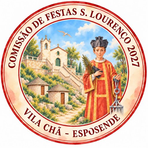 Logótipo da Comissão de Festas S. Lourenço 2027 — Vila Chã, Esposende